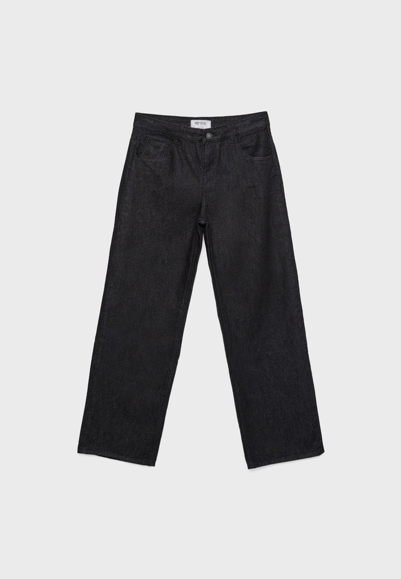 Джинсы-багги свободного кроя