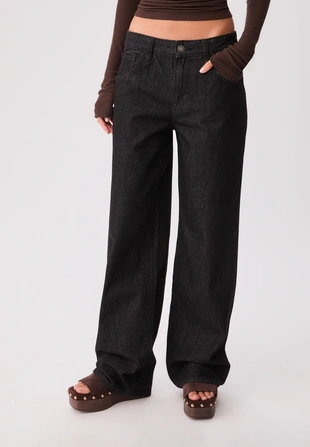 Джинсы-багги свободного кроя- Заказать в России