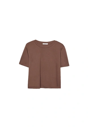 Базовая футболка классического кроя из плотной ткани- Заказать в России