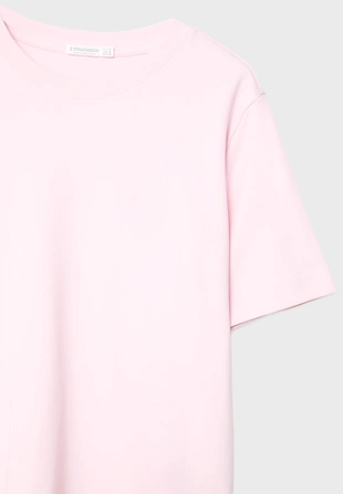 Базовая футболка классического кроя из плотной ткани- Заказать в России