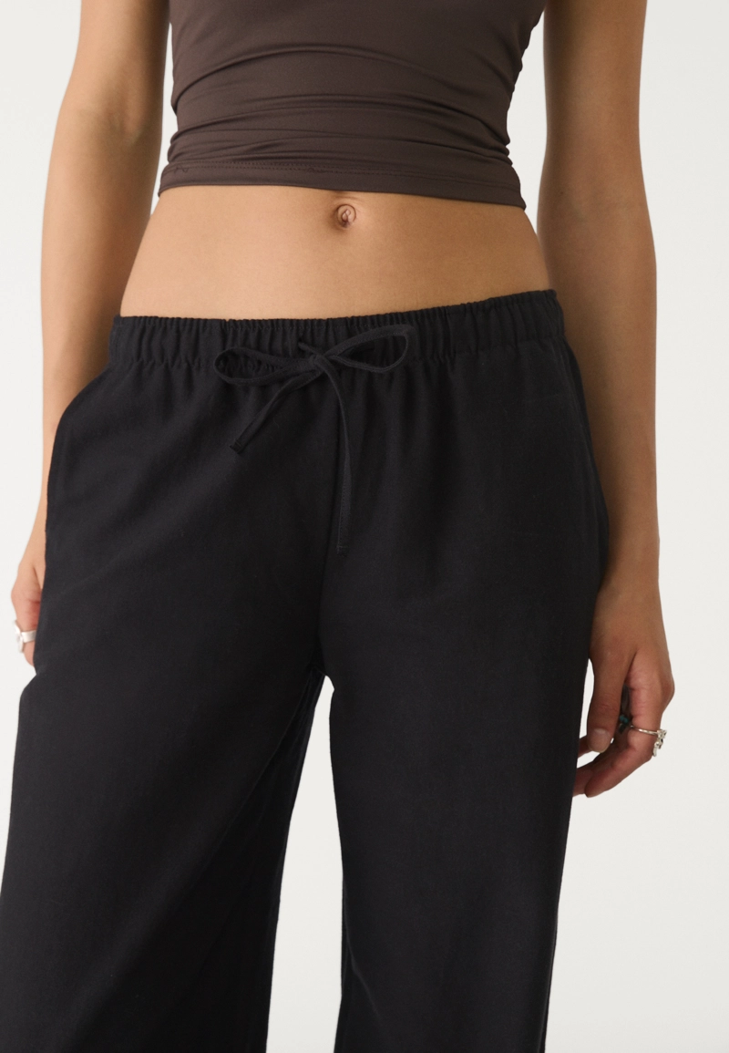 Льняные брюки на кулиске