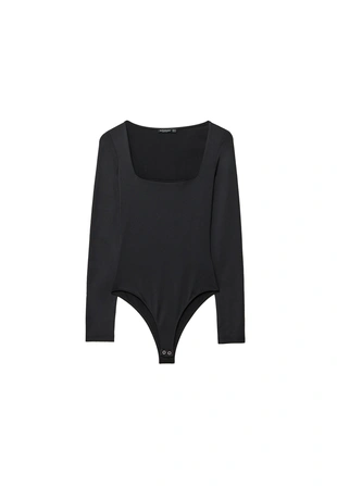 Боди из полиамида с квадратным вырезом- Заказать в России