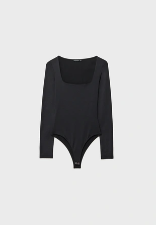 Боди из полиамида с квадратным вырезом- Заказать в России