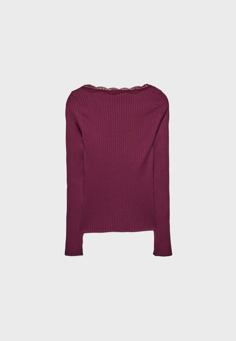 Бесшовная футболка с кружевом