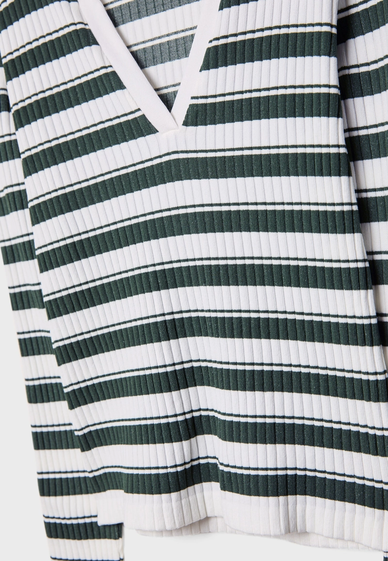 Футболка-поло бесшовная в полоску