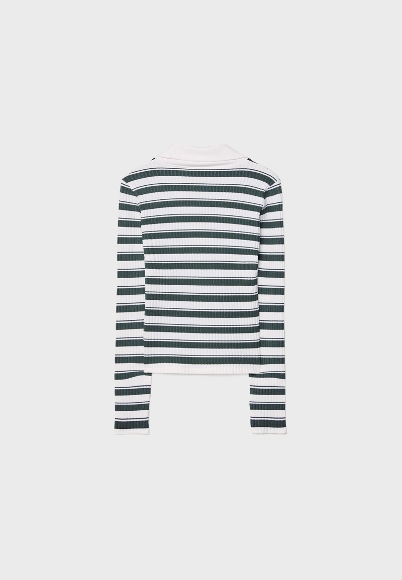 Футболка-поло бесшовная в полоску