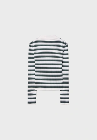 Футболка-поло бесшовная в полоску- Заказать в России