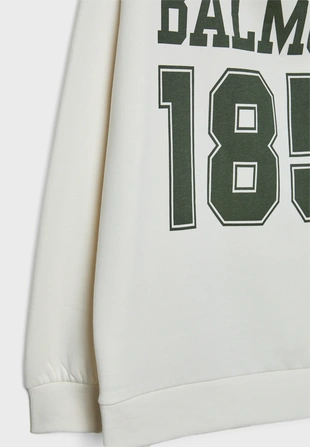 Толстовка с принтом и открытыми плечами- Заказать в России