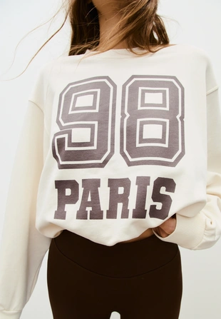 Толстовка-буф с принтом- Заказать в России