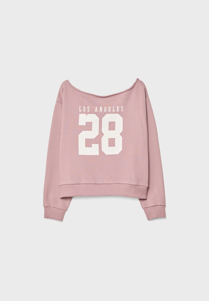 Толстовка с графическим вырезом на плече