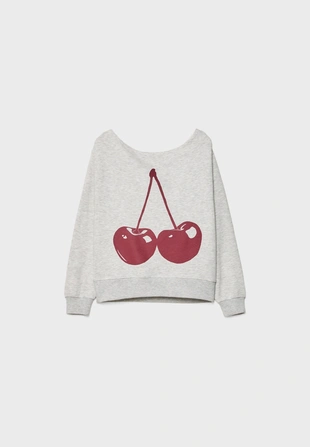 Свитшот с принтом вишни- Заказать в России