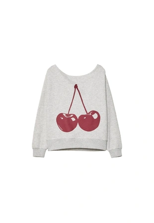 Свитшот с принтом вишни- Заказать в России