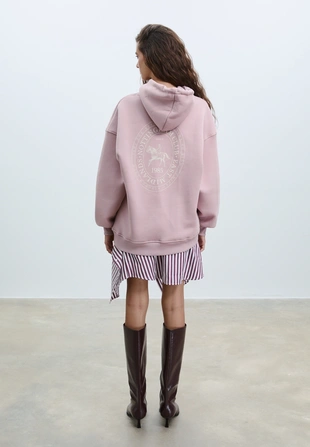 Толстовка с капюшоном и вышивкой- Заказать в России