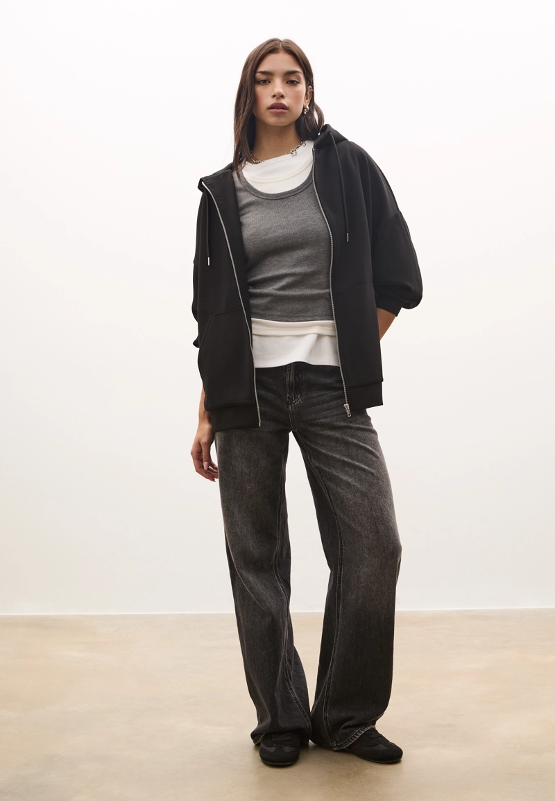 Толстовка оверсайз с капюшоном