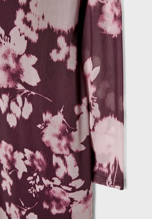 Платье миди из полупрозрачной ткани с открытой спиной- Заказать в России