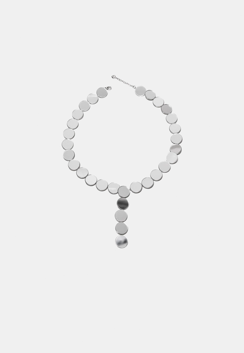 Колье-лариат с кругами