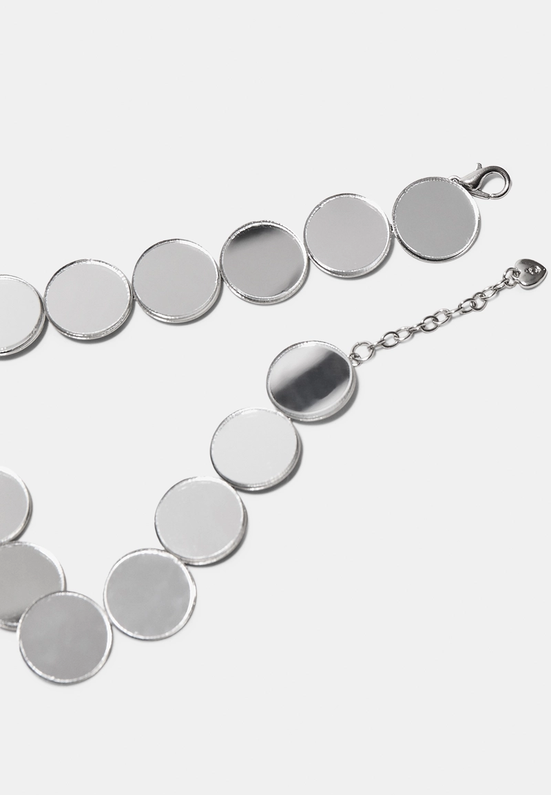 Колье-лариат с кругами