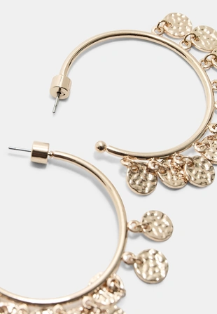 Серьги-кольца мини с бусинами- Заказать в России