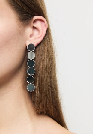 Длинные серьги-кольца- Заказать в России