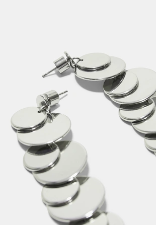 Длинные серьги овальной формы- Заказать в России