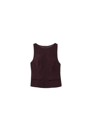 Топ без рукавов из вельвета- Заказать в России