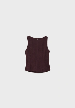 Топ без рукавов из вельвета- Заказать в России
