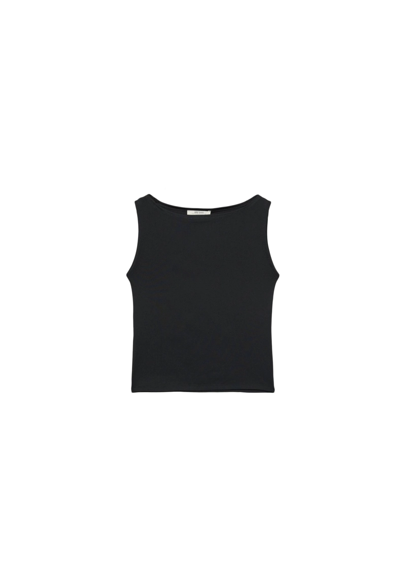 Футболка без рукавов с вырезом «лодочка»