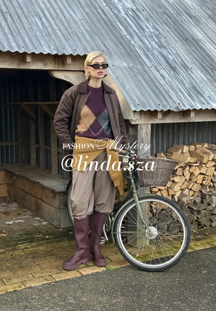 Вязаный джемпер в ромбы- Заказать в России