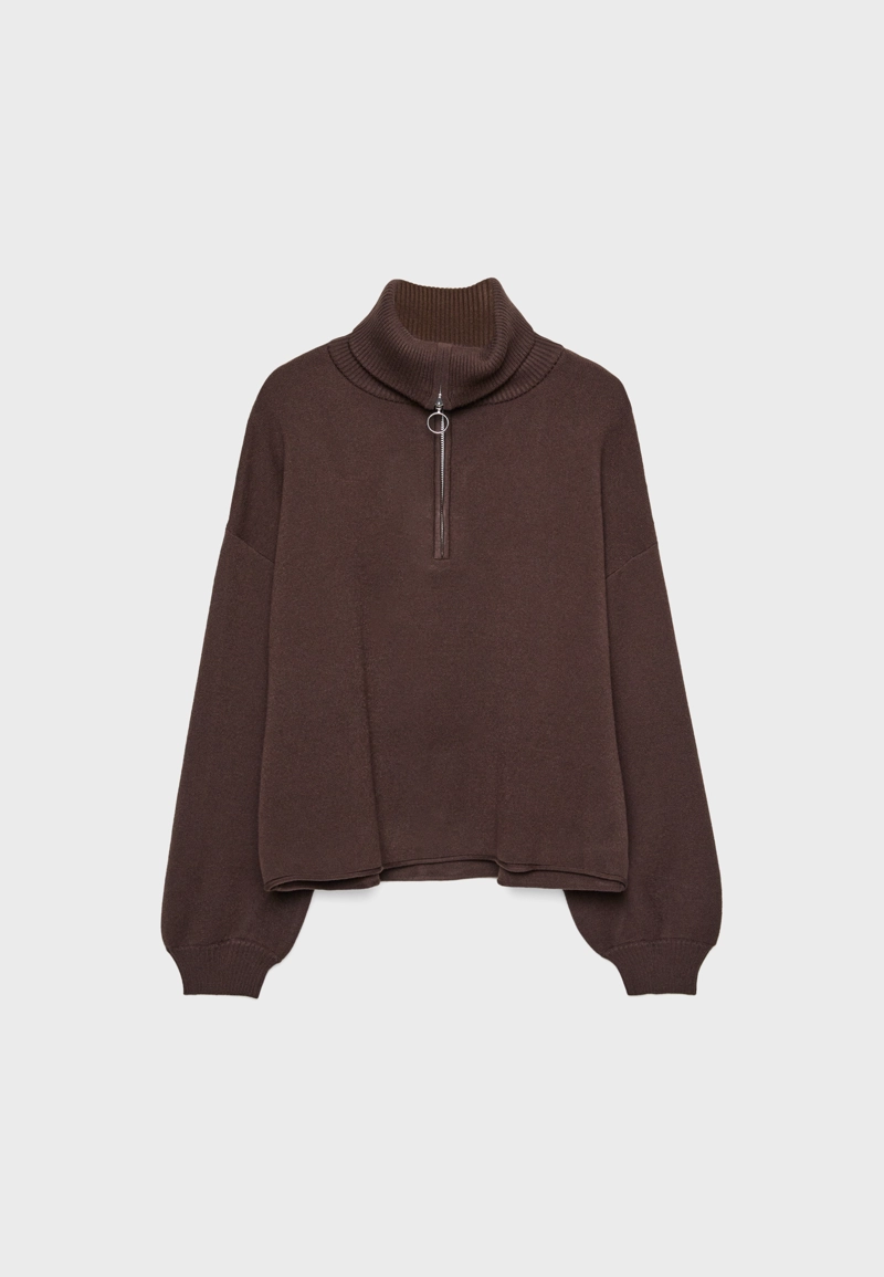 Трикотажный джемпер на молнии