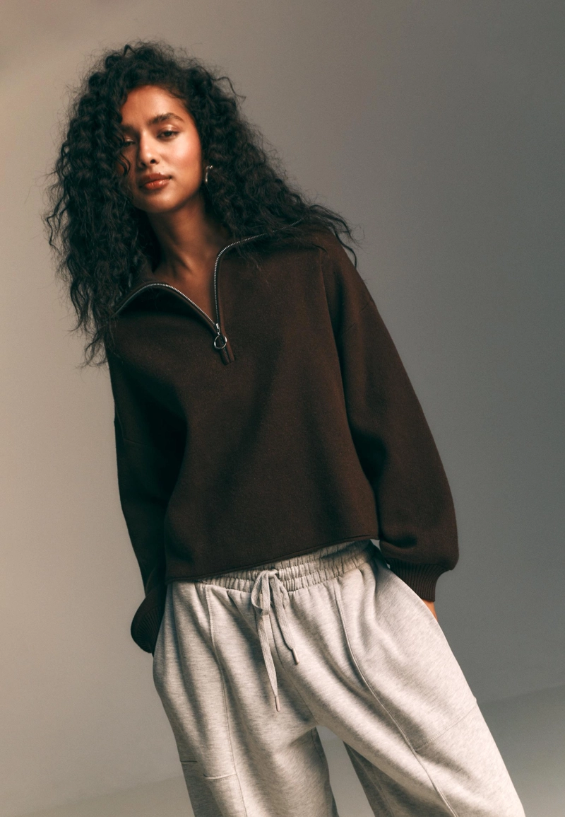 Трикотажный джемпер на молнии