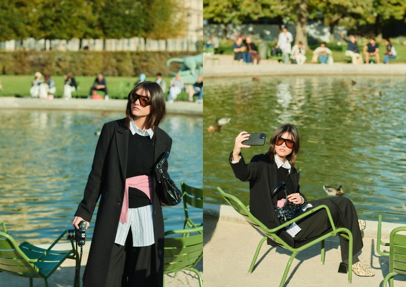 Брюки с большими защипами и ремнем