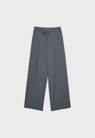 Брюки с защипами и шнурками- Заказать в России