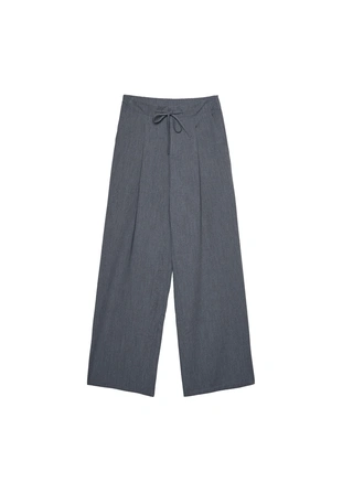 Брюки с защипами и шнурками- Заказать в России