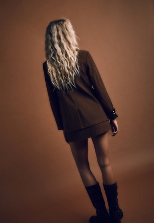 Юбка-шорты мини из вельвета- Заказать в России