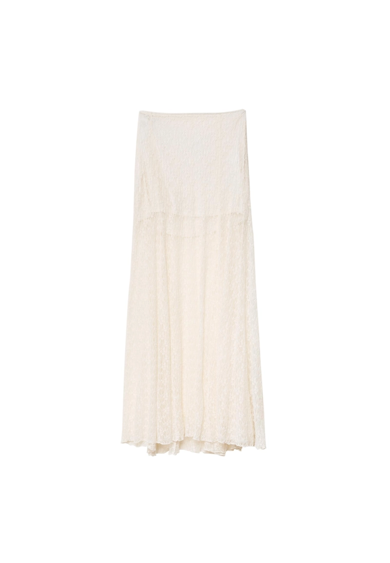 Кружевная юбка миди