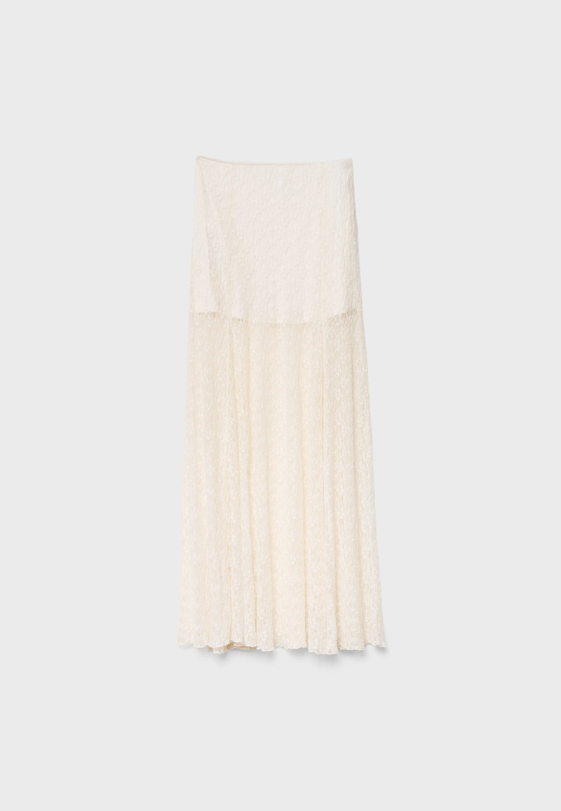 Кружевная юбка миди