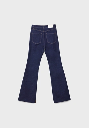 Джинсы-клеш с разрезами D74- Заказать в России