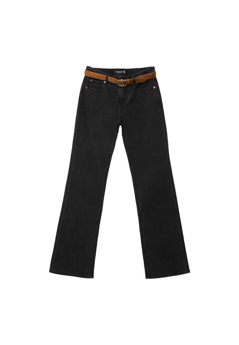 Джинсы D68 фасона bootcut с поясом