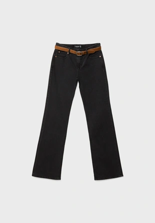 Джинсы D68 фасона BOOTCUT с поясом- Заказать в России