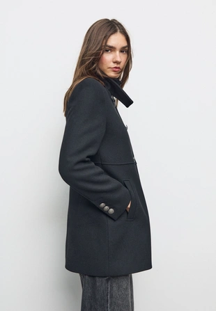 Двубортное пальто- Заказать в России