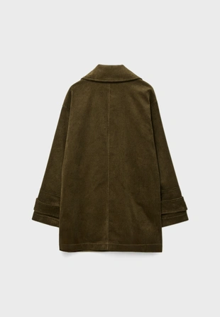 Пальто стандартного кроя из вельвета- Заказать в России