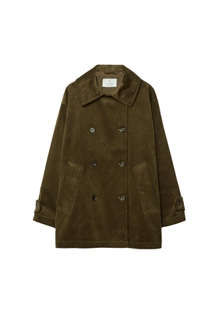 Пальто стандартного кроя из вельвета- Заказать в России