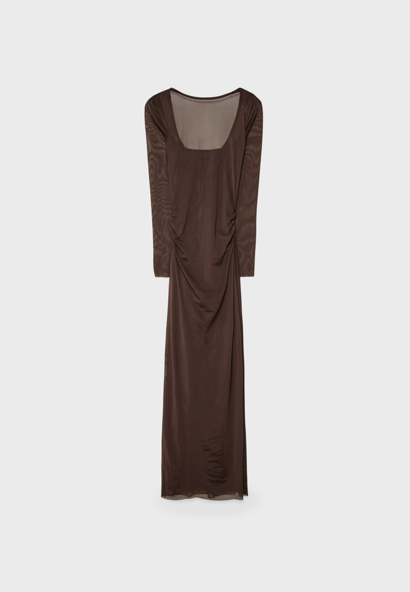 Платье миди с открытой спиной