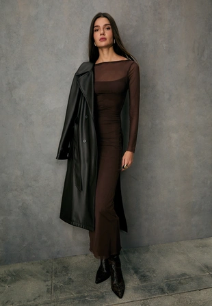 Платье миди с открытой спиной- Заказать в России