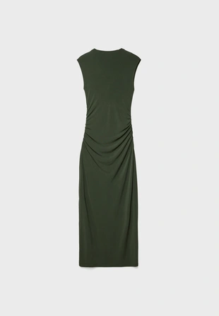 Платье миди со сборками- Заказать в России