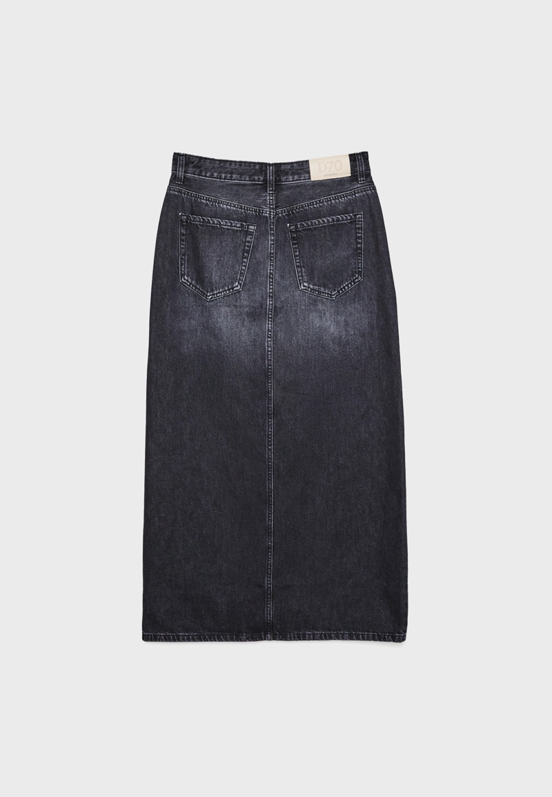 Джинсовая юбка миди