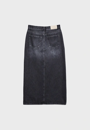 Джинсовая юбка миди- Заказать в России