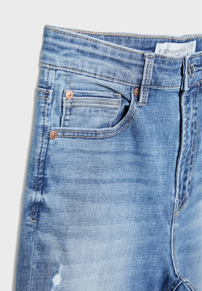 Джинсы скинни с очень высокой посадкой D09