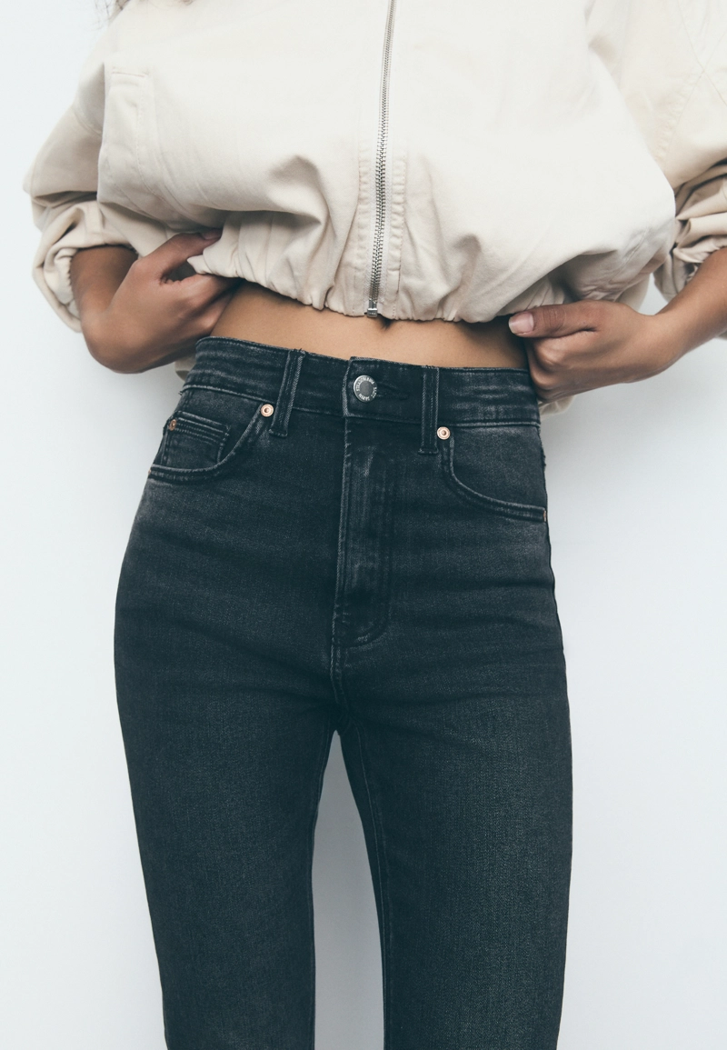 Джинсы скинни D09 с очень высокой посадкой