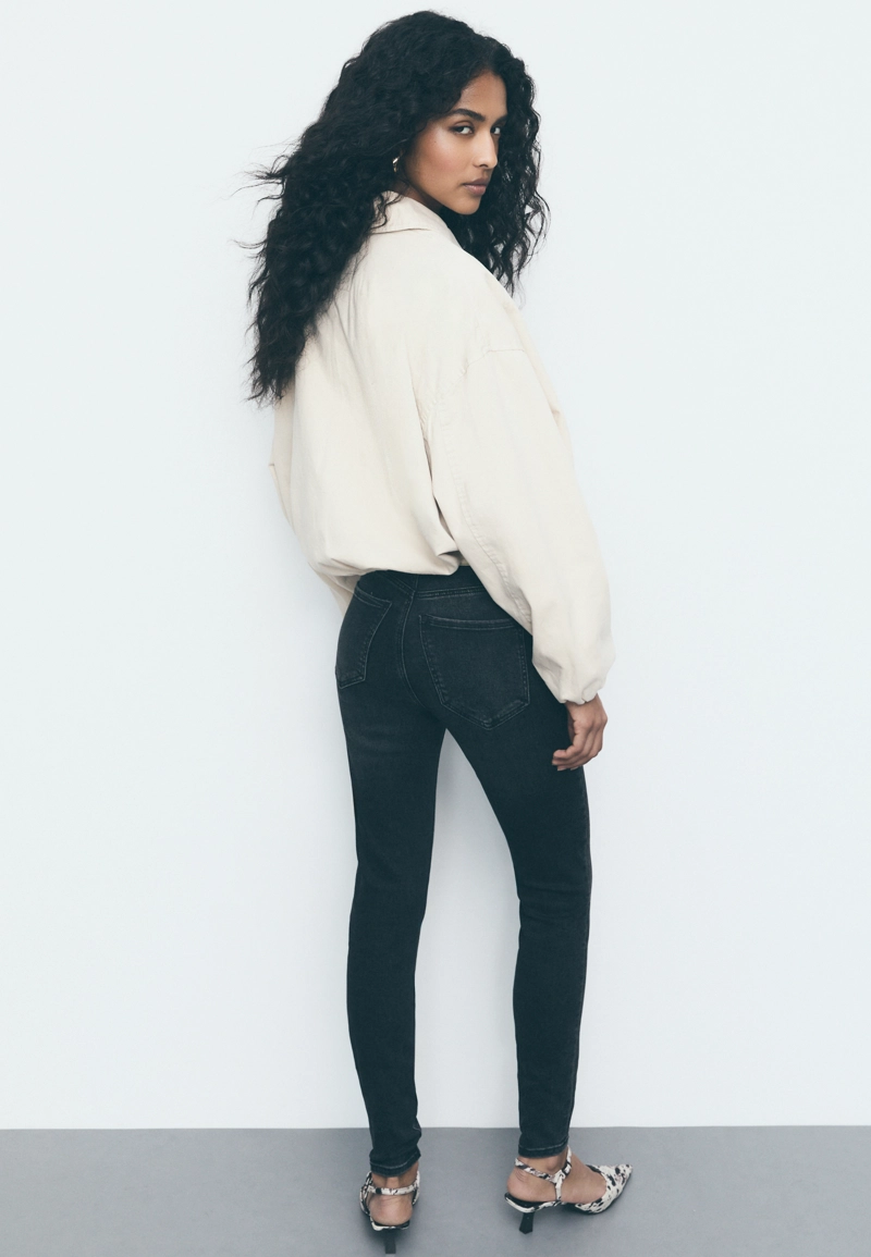 Джинсы скинни D09 с очень высокой посадкой